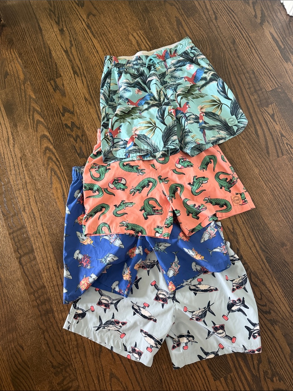 abercrombie kids Swim Trunks lot — Teal, Coral, Blue, light blue
